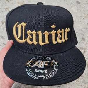 Caviar Hemp Black Gold Academy Fits Snapback Hat Cap Men's‎ Hip Hop